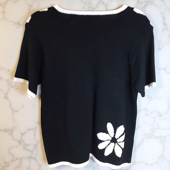 Vtg MC & Co Marisa Christina Ramie Knit Cardigan Women sz M Ladybugs 80s Whimsy - Picture 4 of 5